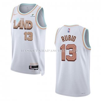 Maillot Cleveland Cavaliers Ricky Rubio NO 13 Ville 2022-23 Blanc