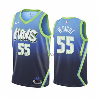 Maillot Dallas Mavericks Delon Wright Ville Edition Bleu