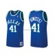 Maillot Dallas Mavericks Dirk Nowitzki Mitchell & Ness Hardwood Classics Bleu