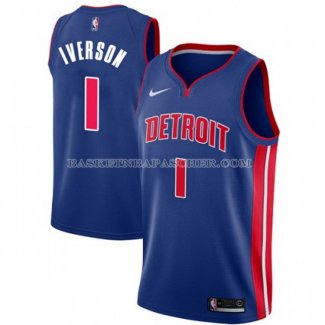 Maillot Detroit Pistons Allen Iverson NO 1 Icon Bleu