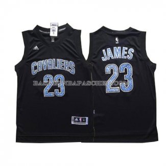Maillot Diamonds Editon Cleveland Cavaliers James Noir