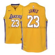 Maillot Enfant Los Angeles Lakers Lebron James Icon 2017-18Jaune