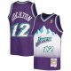 Maillot Enfant Utah Jazz John Stockton NO 12 Hardwood Classics Throwback 1996-97 Volet