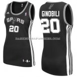 Maillot Femme San Antonio Spurs Ginobili Noir