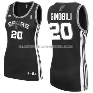 Maillot Femme San Antonio Spurs Ginobili Noir