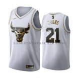 Maillot Golden Edition Chicago Bulls Thaddeus Young 2019-20 Blanc