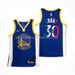 Maillot Golden State Warriors Stephen Curry NO 30 Icon Royal Special Mexique Edition Bleu