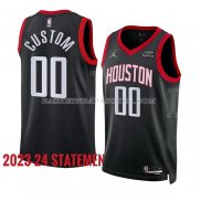 Maillot Houston Rockets Personnalise Statement 2023-24 Noir