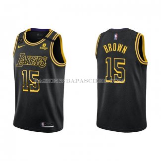 Maillot Los Angeles Lakers Jabari Brown NO 15 Mamba 2021-22 Noir