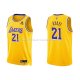 Maillot Los Angeles Lakers Joel Ayayi NO 21 75th Anniversary 2021-22 Jaune