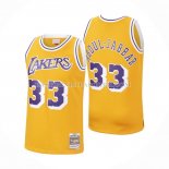 Maillot Los Angeles Lakers Kareem Abdul-jabbar NO 33 Mitchell & Ness 1984-85 Jaune Maillot Los Angeles Lakers Kareem Abdul-jabbar NO 33 Mitchell & Ness 1984-85 Jaune