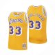 Maillot Los Angeles Lakers Kareem Abdul-jabbar NO 33 Mitchell & Ness 1984-85 Jaune