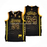 Maillot Los Angeles Lakers Kobe Bryant NO 24 Retired Noir