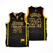 Maillot Los Angeles Lakers Kobe Bryant NO 24 Retired Noir