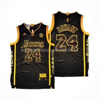 Maillot Los Angeles Lakers Kobe Bryant NO 24 Retired Noir