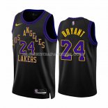 Maillot Los Angeles Lakers Kobe Bryant NO 24 Ville 2023-24 Noir