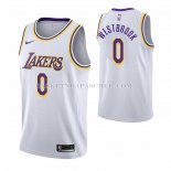 Maillot Los Angeles Lakers Russell Westbrook NO 0 Association 2021 Blanc Maillot Los Angeles Lakers Russell Westbrook NO 0 Association 2021 Blanc