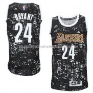 Maillot Lumieres de la ville Los Angeles Lakers Bryant Noir