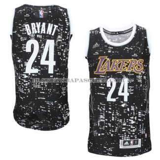 Maillot Lumieres de la ville Los Angeles Lakers Bryant Noir