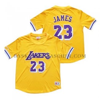 Maillot Manche Courte Los Angeles Lakers Lebron James Jaune
