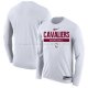 Maillot Manches Longues Cleveland Cavaliers Practice Performance 2022-23 Blanc