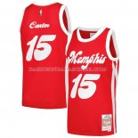 Maillot Memphis Grizzlies Vince Carter NO 15 Mitchell & Ness 2015-16 Rouge