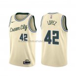 Maillot Milwaukee Bucks Robin Lopez Ville 2019-20 Crema