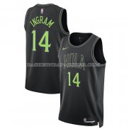 Maillot New Orleans Pelicans Brandon Ingram NO 14 Ville 2023-24 Noir
