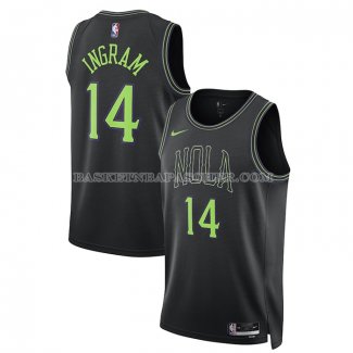 Maillot New Orleans Pelicans Brandon Ingram NO 14 Ville 2023-24 Noir