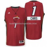 Maillot Noel Miami Heat Bosh 2014 Rouge
