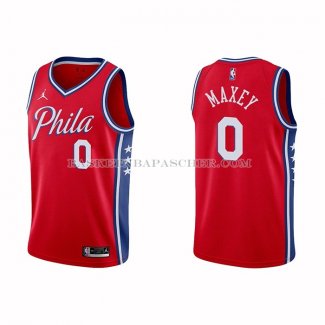Maillot Philadelphia 76ers Tyrese Maxey NO 0 Statement 2020-21 Rouge