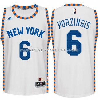 Maillot Retro New York Knicks Porzingis Blanc