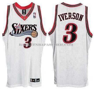 Maillot Retro Philadelphia 76ers Iverson Blanc