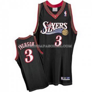 Maillot Retro Philadelphia 76ers Iverson Noir