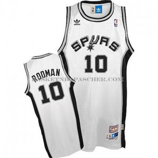 Maillot Retro San Antonio Spurs Rodman Blanc