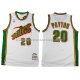 Maillot Retro Seattle Supersonics Kemp Blanc