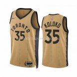 Maillot Toronto Raptors Christian Koloko NO 35 Ville 2023-24 Or