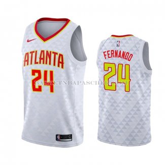 Maillot Atlanta Hawks Bruno Fernando NO 24 Association Blanc
