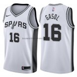 Maillot Authentique San Antonio Spurs Gasol 2017-18 Blanc