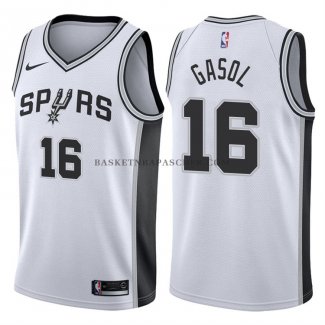 Maillot Authentique San Antonio Spurs Gasol 2017-18 Blanc