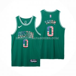 Maillot Boston Celtics Jayson Tatum NO 0 75th Bandera Edition Vert