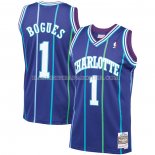Maillot Charlotte Hornets Muggsy Bogues NO 1 Mitchell & Ness 1994-95 Volet