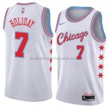 Maillot Chicago Bulls Justin Holiday Ville 2018 Blanc