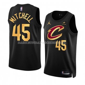 Maillot Cleveland Cavaliers Donovan Mitchell NO 45 Statement 2022-23 Noir