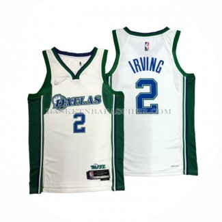 Maillot Dallas Mavericks Kyrie Irving NO 2 Ville Blanc