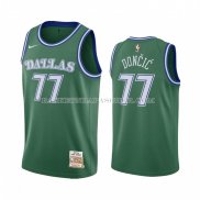 Maillot Dallas Mavericks Luka Doncic NO 77 Mitchell & Ness 2018-19 Vert