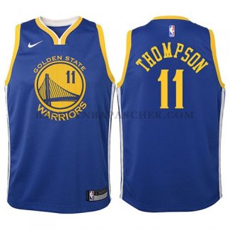 Maillot Enfant Golden State Warriors Klay Thompson 2017-18Bleu