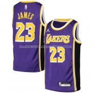 Maillot Enfant Los Angeles Lakers LeBron James NO 23 Statement Volet
