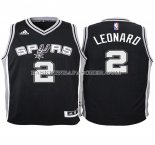 Maillot Enfant San Antonio Spurs Leonard 2016 Noir