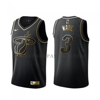 Maillot Golden Edition Miami Heat Dwyane Wade Noir